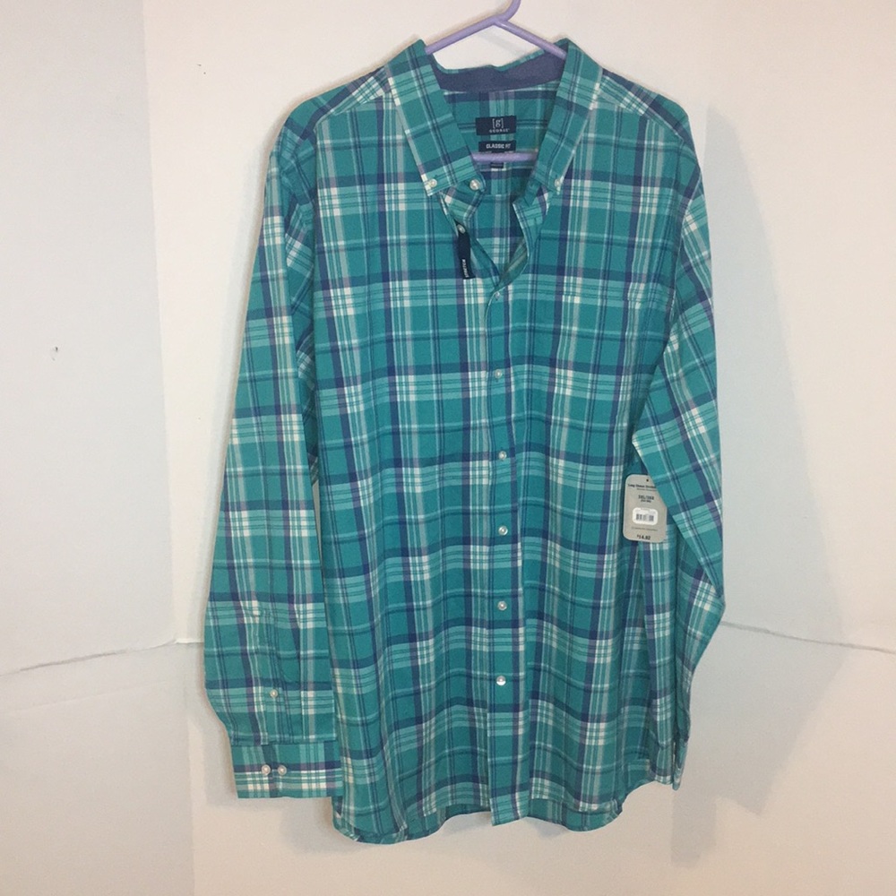 NWT GEORGE BRAND DRESS SHIRT BUTTON DOWN SIZE 3 XL CLASSIC FIT